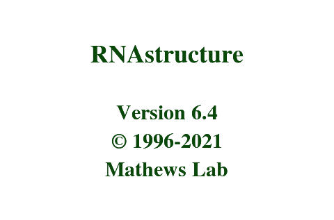 RNAstructure v6.4 RNA结构预测软件